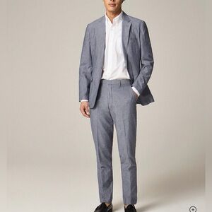 J. Crew Ludlow Slim-fit 100% Irish Linen blend Suit 42S 32-34x29.5 Baird Mcnutt